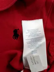 Vorschaubild 2 von Kinder Poloshirt Langarm Rot Gr. 92 Baumwolle