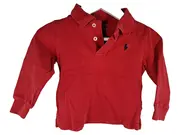 Vorschaubild 1 von Kinder Poloshirt Langarm Rot Gr. 92 Baumwolle
