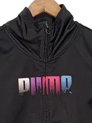 Vorschaubild 3 von Damen Trainingsjacke Gr. 38 Schwarz Sportlich Logo-Print