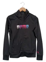 Vorschaubild 1 von Damen Trainingsjacke Gr. 38 Schwarz Sportlich Logo-Print