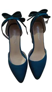 Vorschaubild 1 von Damen Pumps Gr. 39 Türkis Elegant mit Schleife High Heels
