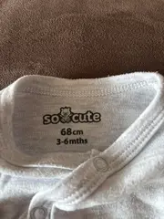 Vorschaubild 2 von Baby & Co Langarmshirt Wickelshirt Gr. 68 Grau Meliert Baby