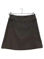 Vorschaubild 1 von Faltenrock Damen Gr. 38/M Braun Kariert Klassisch Minirock