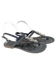 Vorschaubild 1 von Damen Sandalen Gr. 37 Blau Casual Feminin mit Perlen Strass