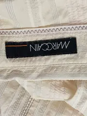 Vorschaubild 3 von Hemdbluse Damen Gr. 42/XL Beige Gestreift Baumwolle Klassisch