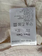 Vorschaubild 4 von Hemdbluse Damen Gr. 42/XL Beige Gestreift Baumwolle Klassisch