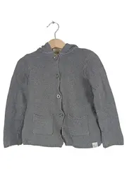 Vorschaubild 1 von TCM Kinder Strickjacke mit Kapuze Gr. 98/104 Grau Baumwolle