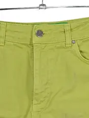 Vorschaubild 2 von BENETTON Damen Jeans Shorts W30/38 Grün Fransen Baumwolle Casual
