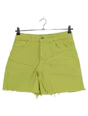 Vorschaubild 1 von BENETTON Damen Jeans Shorts W30/38 Grün Fransen Baumwolle Casual