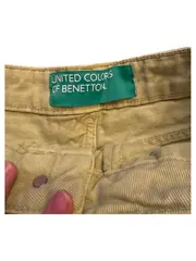 Vorschaubild 5 von BENETTON Damen Jeans Shorts W30/38 Grün Fransen Baumwolle Casual