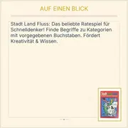 Vorschaubild 3 von Stadt Land Fluß Kartenspiel Ratespiel für Schnelldenker Familienspiel