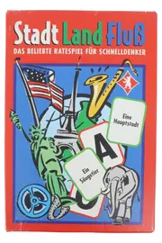 Vorschaubild 1 von Stadt Land Fluß Kartenspiel Ratespiel für Schnelldenker Familienspiel