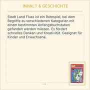 Vorschaubild 4 von Stadt Land Fluß Kartenspiel Ratespiel für Schnelldenker Familienspiel