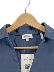 Vorschaubild 2 von Damen Bluse Blau Gr. 36 V-Ausschnitt Langarm Casual