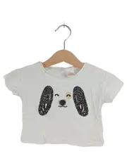 Vorschaubild 1 von Baby T-Shirt Hund Motiv Gr. 80 Weiß Kurzarm Kinder