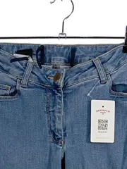 Vorschaubild 3 von Damen Skinny Jeans Blau Gr. 38/M Seitendetails Stretch