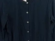 Vorschaubild 4 von Damen Strickjacke Cardigan Merinowolle Blau Gr. 42 XL Langarm