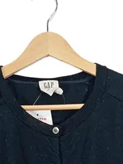 Vorschaubild 2 von Damen Strickjacke Cardigan Merinowolle Blau Gr. 42 XL Langarm