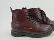 Vorschaubild 2 von Kinder Stiefel Boots Gr. 32 Bordeaux Rot Schnürung Reißverschluss