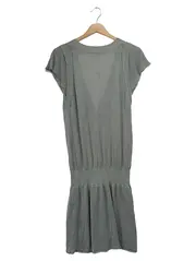 Vorschaubild 2 von Damen Freizeitkleid Gr. 38/M Grau Leinen Elegant Casual