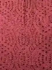 Vorschaubild 2 von Damen Top Gr. 34/XS Rosa Lochmuster Spitze Kurzarm Feminin