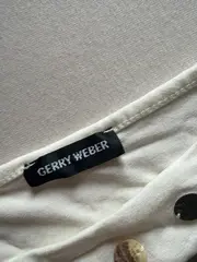 Vorschaubild 2 von Damen Top Gr. 44 Weiß Nieten Viskose Elegant