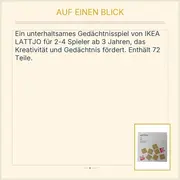 Vorschaubild 2 von LATTJO Gedächtnisspiel Memo Spiel 72 Teile Kinder Gesellschaftsspiel Bunt