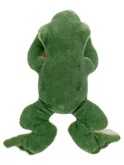Vorschaubild 2 von Frosch Kuscheltier Vintage grün Plüschtier mit Knopf im Ohr