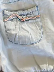 Vorschaubild 4 von Baby Shorts Gr. 68 Blau Baumwolle Rüsche Schleife Sommer Hose