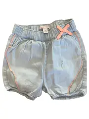 Vorschaubild 1 von Baby Shorts Gr. 68 Blau Baumwolle Rüsche Schleife Sommer Hose