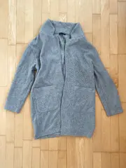 Vorschaubild 3 von Damen Strickjacke Cardigan Grau Gr. S Oversize Casual
