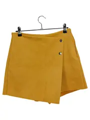 Vorschaubild 1 von Wickelrock Minirock Damen Gelb Gr. 34/XS Polyester Freizeit