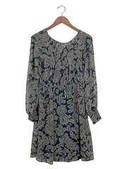 Vorschaubild 1 von Damen Blusenkleid Gr. 36 S Paisley Muster Mehrfarbig Casual Viskose