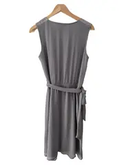 Vorschaubild 2 von Damen Abendkleid Wickelkleid Pailletten Grau Gr. 38 Elegant