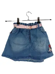 Vorschaubild 1 von Mädchen Jeansrock Gr. 128 Blau mit Gürtel Minnie Maus