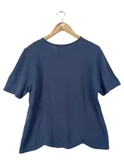 Vorschaubild 2 von Pullover Damen Gr. 42/XL Blau Kurzarm Casual Basic