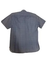 Vorschaubild 2 von Herren Business Hemd Kurzarm Blau Gr. 48/M Grafisch Baumwolle