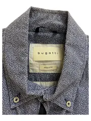 Vorschaubild 4 von Herren Business Hemd Kurzarm Blau Gr. 48/M Grafisch Baumwolle