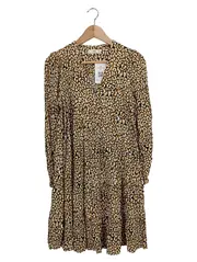 Vorschaubild 1 von Damen Freizeitkleid Gr. 38 M Leo-Muster Animal-Print Mehrfarbig