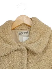 Vorschaubild 5 von Damen Felljacke Teddy Mantel Gr. 38/M Beige Casual Herbst Winter