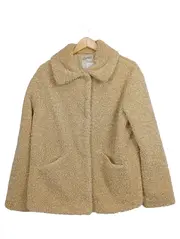 Vorschaubild 1 von Damen Felljacke Teddy Mantel Gr. 38/M Beige Casual Herbst Winter