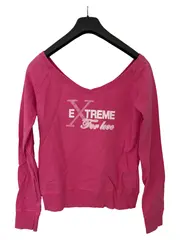 Vorschaubild 1 von Damen Pullover Rosa Gr. M Sweatshirt Logo Print