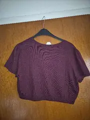 Vorschaubild 2 von Damen Bolero Strickjacke kurz Gr. 44/46 Lila Baumwolle