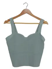 Vorschaubild 1 von Damen Rippstrick Top Türkis Gr. 40/L Casual