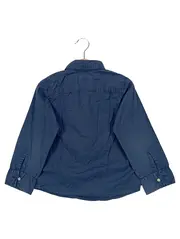 Vorschaubild 2 von Kinder Hemdbluse Gr. 104 Blau Casual Langarm Shirt Schriftzug