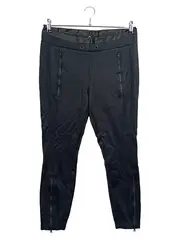 Vorschaubild 1 von Damen Leggings Gr. 38/W30 Schwarz Sportlich Reißverschluss-Details