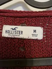 Vorschaubild 2 von Damen Strickjacke Cardigan Gr. M Bordeaux Rot Casual