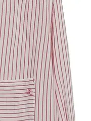 Vorschaubild 3 von Damen Hemdbluse Gr. 46 Weiß Gestreift Langarm Viskose Casual