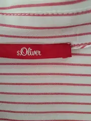 Vorschaubild 4 von Damen Hemdbluse Gr. 46 Weiß Gestreift Langarm Viskose Casual