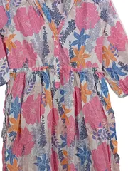 Vorschaubild 2 von Damen Freizeitkleid Blumenmuster Gr. 36 Rosa Baumwolle